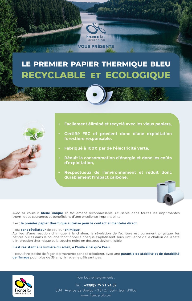 Papier thermique 50 rouleaux 80x80x12 - Bobines imp info-tri