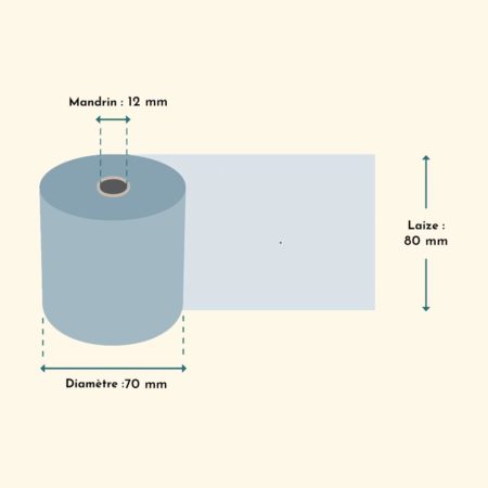 20 Rouleaux de caisses 80x70x12 55 Gr sans BPA – Image 2