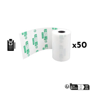 Rouleaux de papier thermique triman 57x40x12 pour reçus de carte bancaire