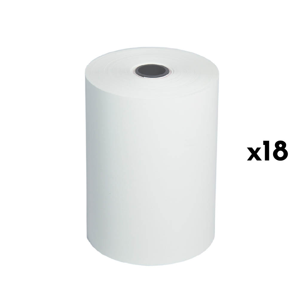 Rouleaux de papier thermique 62x110x12 - Lot de 18 avec densité de 48 GR