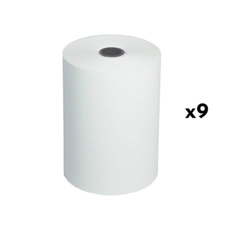 Rouleaux de papier thermique 62x115x12 - Lot de 9 sans BPA
