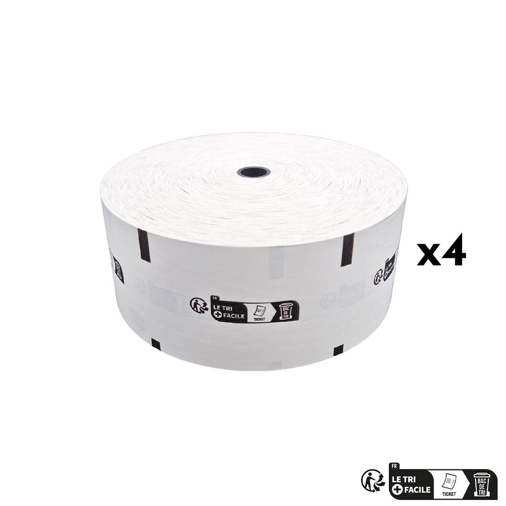Rouleaux de papier thermique 80x200x17,5 avec révélation intérieure, lot de 4 rouleaux de bobines thermiques, qualité garantie
