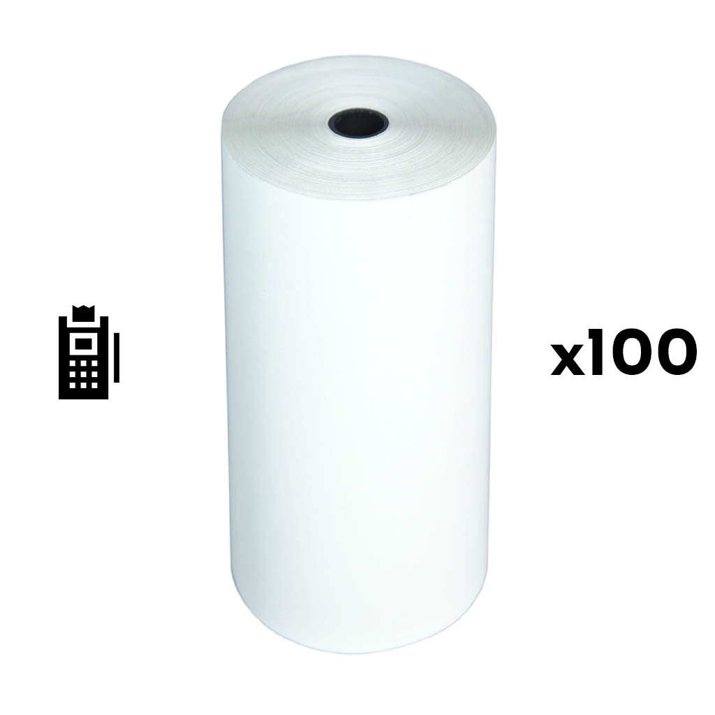 Rouleau de papier thermique blanc 80x40 mm