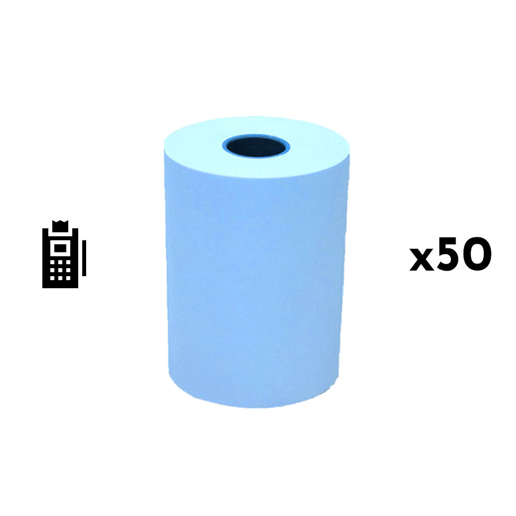 Papier thermique bleu 50 rouleaux 57x40x12 - Bobines CB