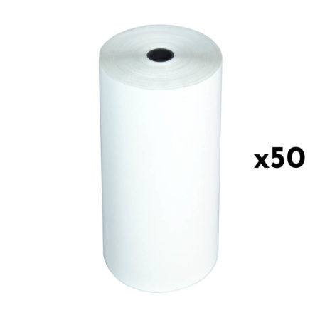 Rouleaux de papier thermique 50x50x17,5 - Lot de 50 bobines thermiques